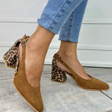 DECOLTEU SLINGBACK S LEOPARDÍM PODPATKEM