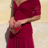 Louise | Elegantní Maxi Večerní Šaty s Výstřihem do V