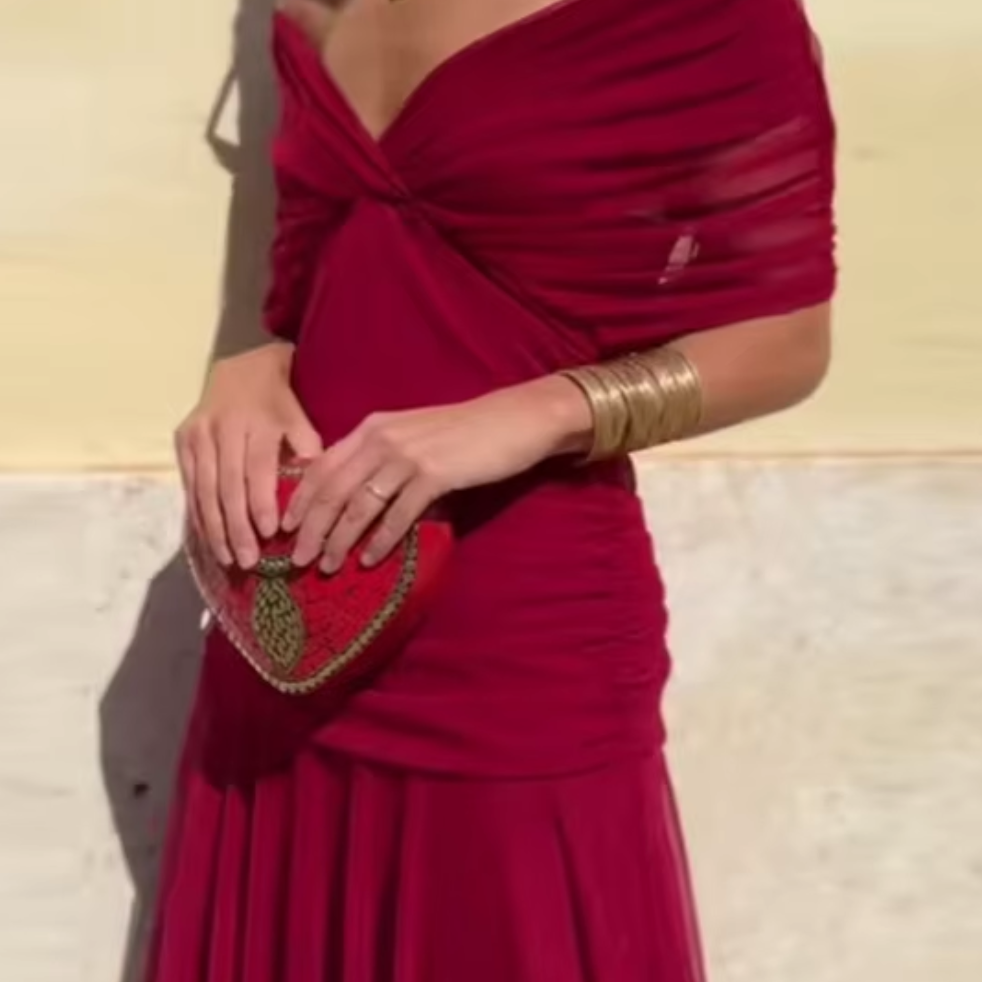 Louise | Elegantní Maxi Večerní Šaty s Výstřihem do V