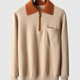 Perla - Polo Castelle s zipem z kašmíru
