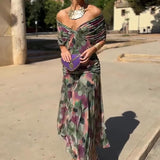 Louise | Elegantní Maxi Večerní Šaty s Výstřihem do V