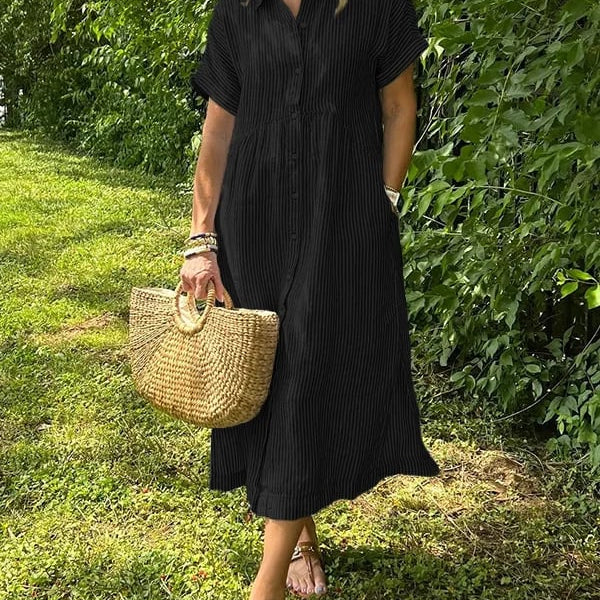 Mia | Elegantní Pruhované Šaty