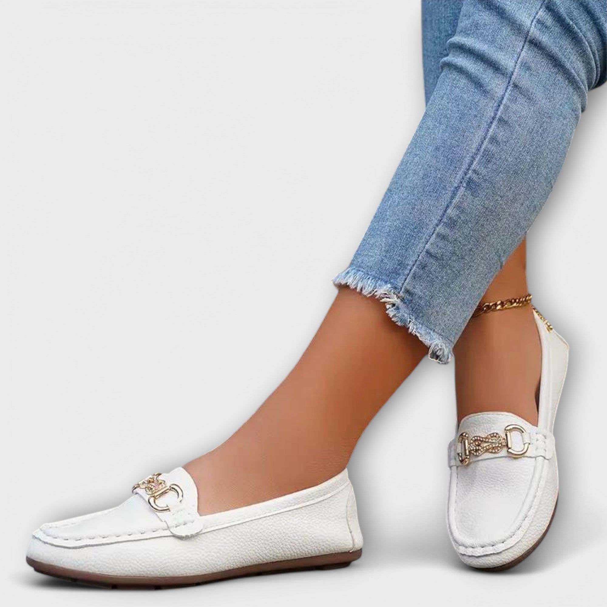 Sára Sofistikované Mocasíny Slipon Klasické Kožené