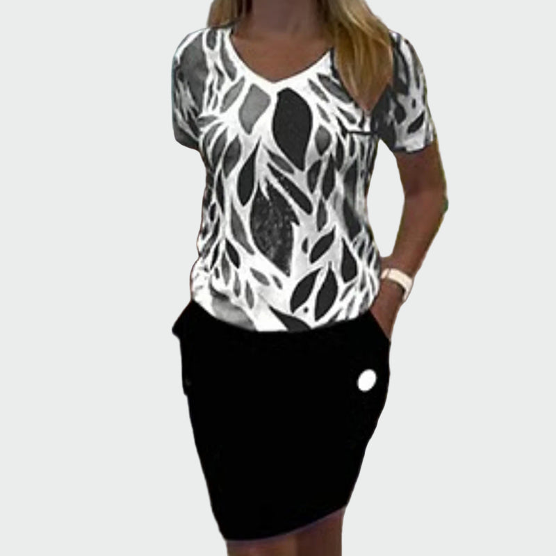 Eva Elegantní Top A Sukně DesignováExkluzivníKolekce